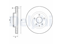 Disque de frein BG4713C Delphi