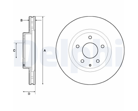 Disque de frein BG4713C Delphi