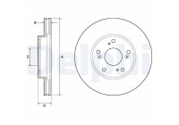 Disque de frein BG4741C Delphi