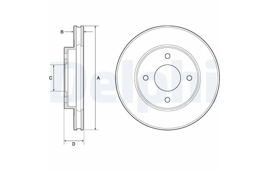 Disque de frein BG4742C Delphi