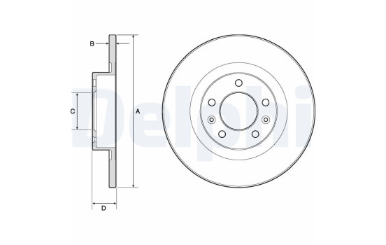 Disque de frein BG4748C Delphi