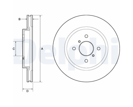 Disque de frein BG4750C Delphi