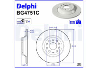 Disque de frein BG4751C Delphi