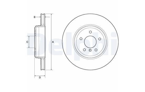 Disque de frein BG4753C Delphi