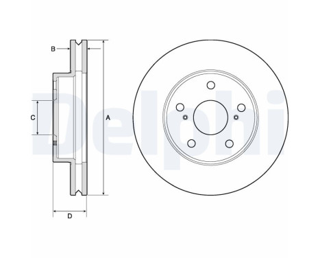 Disque de frein BG4758C Delphi