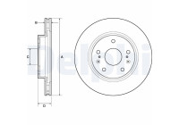 Disque de frein BG4764C Delphi