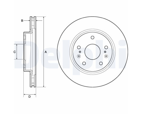 Disque de frein BG4764C Delphi