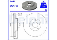 Disque de frein BG4768 Delphi