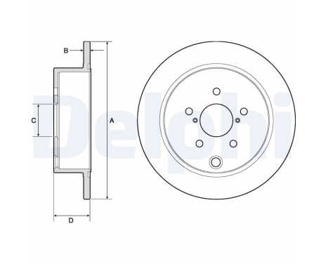 Disque de frein BG4776C Delphi