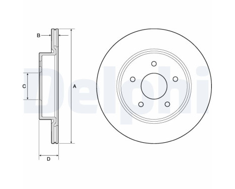 Disque de frein BG4779C Delphi