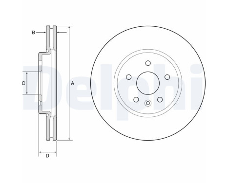 Disque de frein BG4783C Delphi