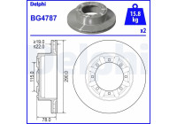 Disque de frein BG4787 Delphi