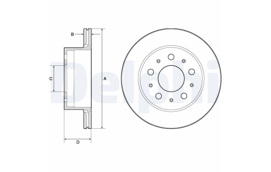 Disque de frein BG4796C Delphi
