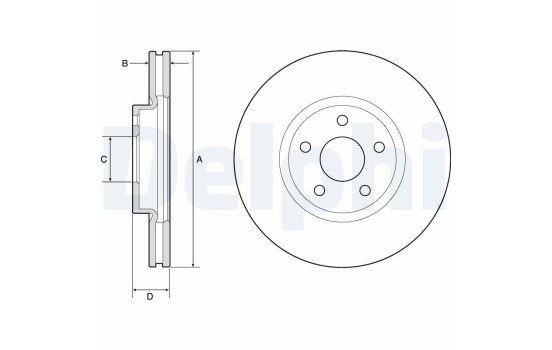 Disque de frein BG4803C Delphi