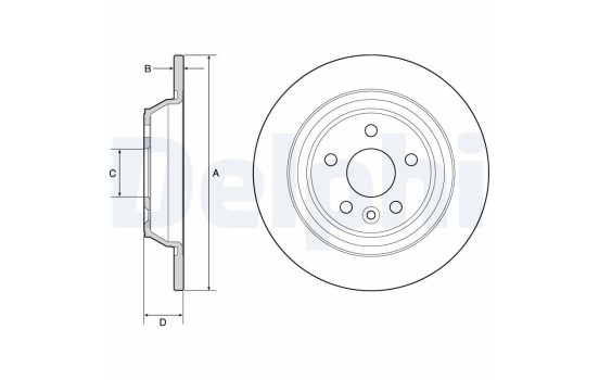 Disque de frein BG4804C Delphi