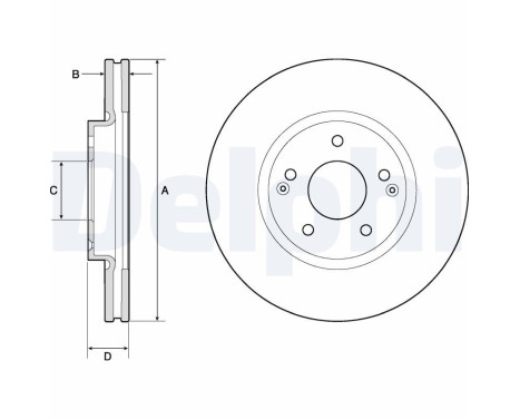 Disque de frein BG4809C Delphi