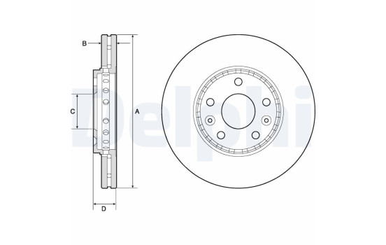 Disque de frein BG4815C Delphi