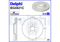 Disque de frein BG4821C Delphi