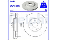 Disque de frein BG4825C Delphi