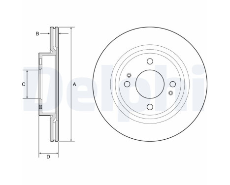 Disque de frein BG4830C Delphi