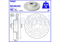 Disque de frein BG4834C Delphi
