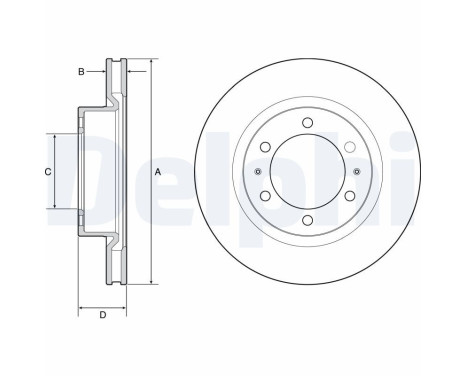 Disque de frein BG4925C Delphi