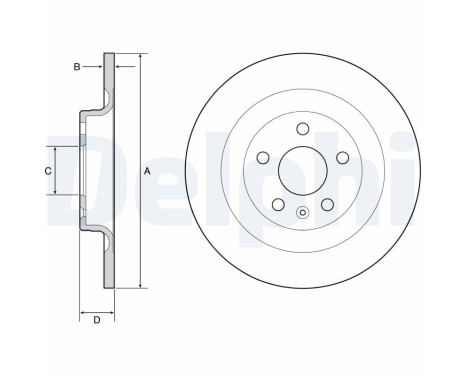 Disque de frein BG4950C Delphi