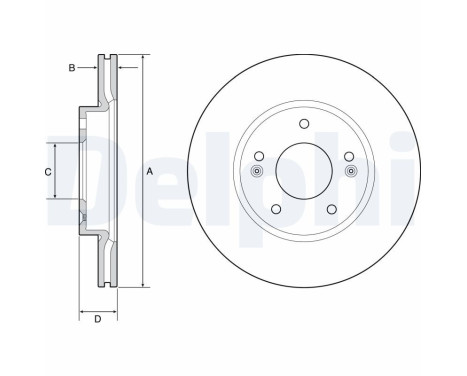 Disque de frein BG4955C Delphi