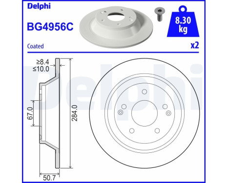 Disque de frein BG4956C Delphi