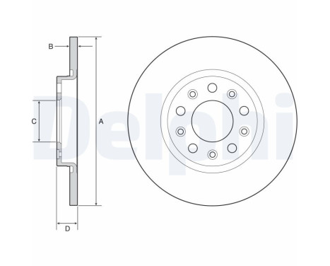 Disque de frein BG4960C Delphi