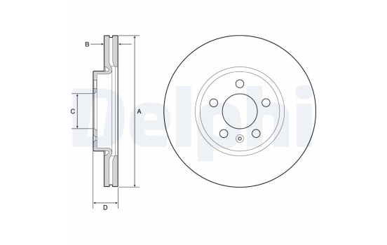Disque de frein BG4965C Delphi