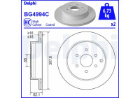 Disque de frein BG4994C Delphi