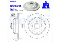 Disque de frein BG5006C Delphi