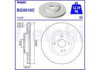 Disque de frein BG5010C Delphi
