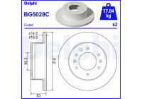Disque de frein BG5028C Delphi