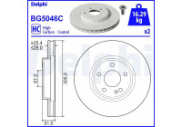 Disque de frein BG5046C Delphi