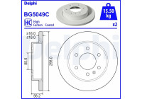Disque de frein BG5049C Delphi
