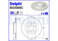Disque de frein BG5069C Delphi