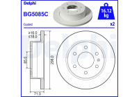 Disque de frein BG5085C Delphi