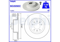 Disque de frein BG5090C Delphi