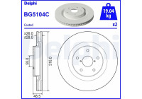 Disque de frein BG5104C Delphi