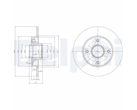 Disque de frein BG9022RSC Delphi