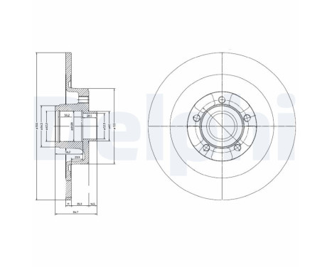 Disque de frein BG9024RS Delphi