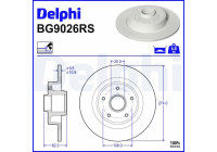 Disque de frein BG9026RS Delphi