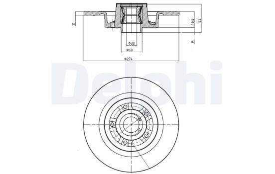 Disque de frein BG9026RSC Delphi