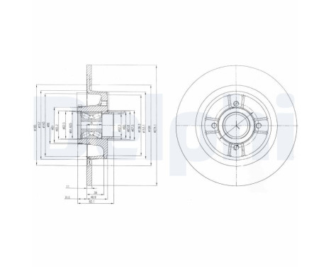 Disque de frein BG9029RS Delphi