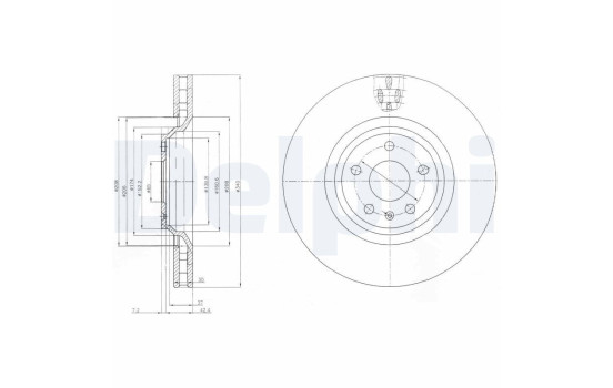 Disque de frein BG9054 Delphi