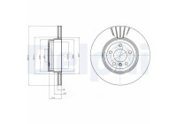 Disque de frein BG9064 Delphi