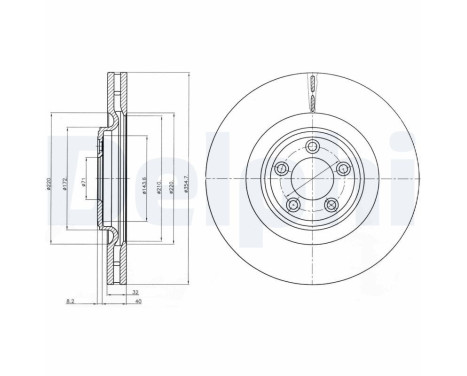 Disque de frein BG9071C Delphi