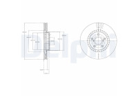 Disque de frein BG9074 Delphi